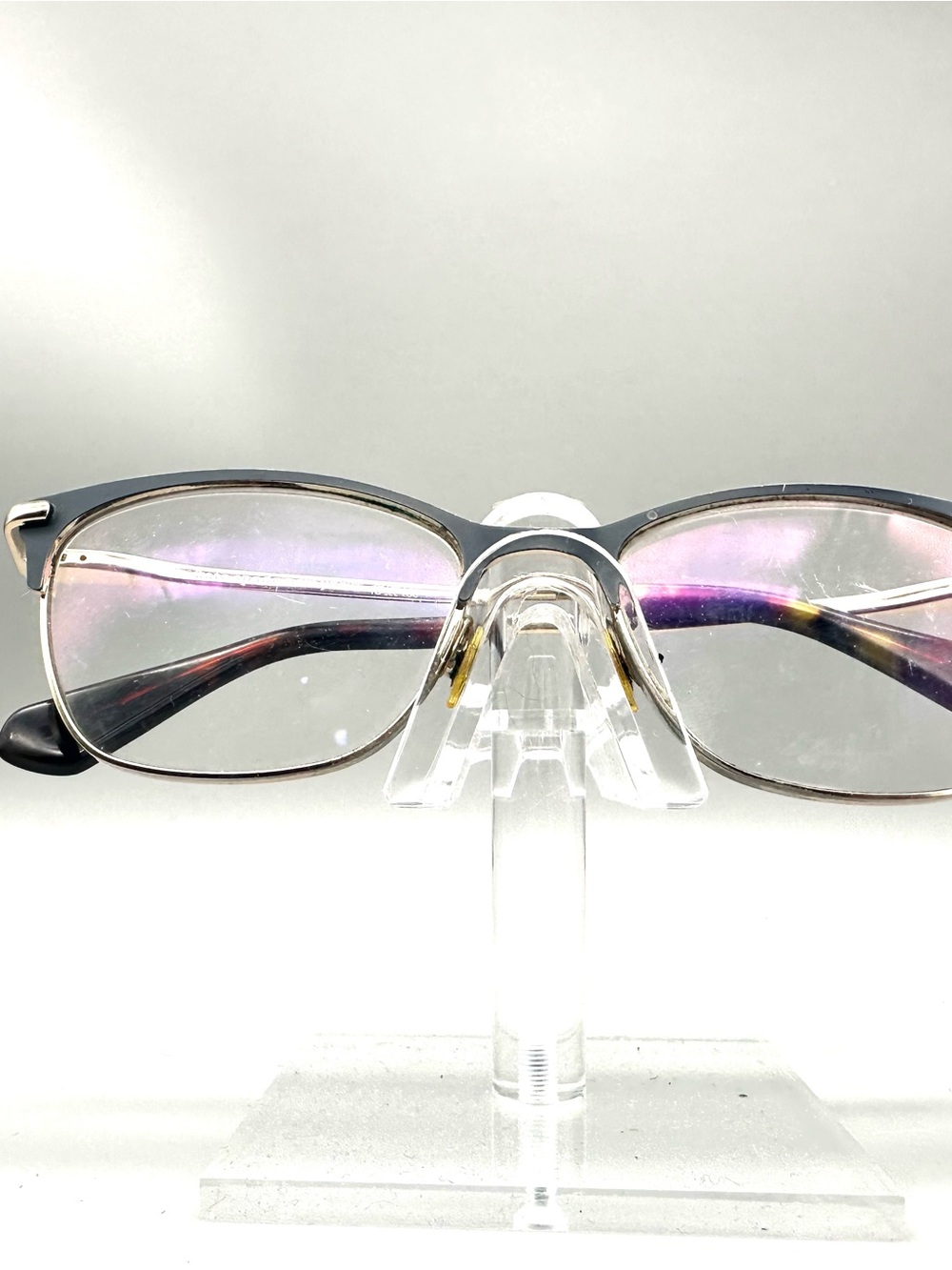Kate Spade New York Bendal PJP Eyeglass Frames Navy Gold Cat Eye 140mm